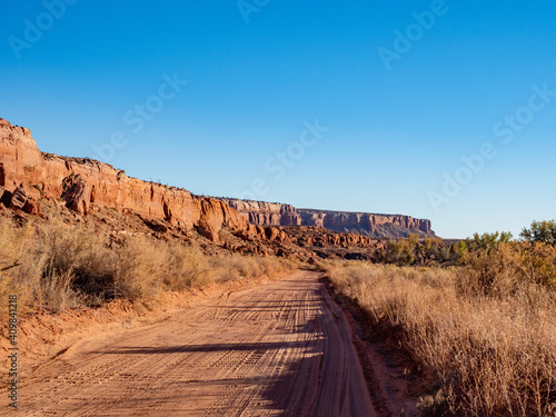 Obraz na plátně Butler Wash Road, Combs Ridge, Bears Ears National Monument near Bluff, Utah at