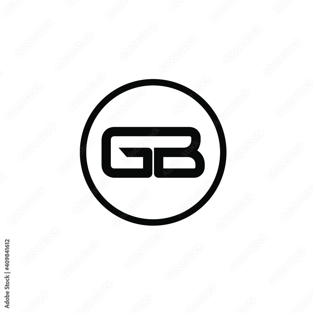 the letters GB. Minimalistic logo vector on white background the letters GB. Minimalistic logo vector on white background