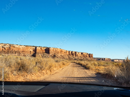Vászonkép Butler Wash Road, Combs Ridge, Bears Ears National Monument near Bluff, Utah at
