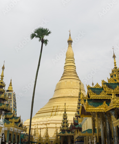 The Shwedagon pagoda the most famous landmark of Myanmar. 