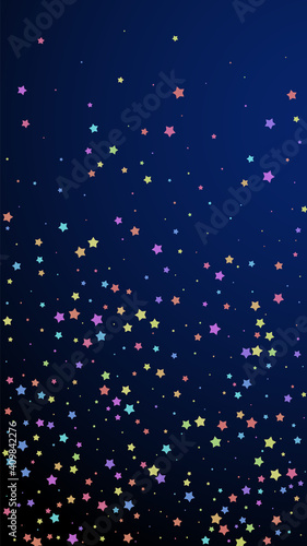 Festive charming confetti. Celebration stars. Colo