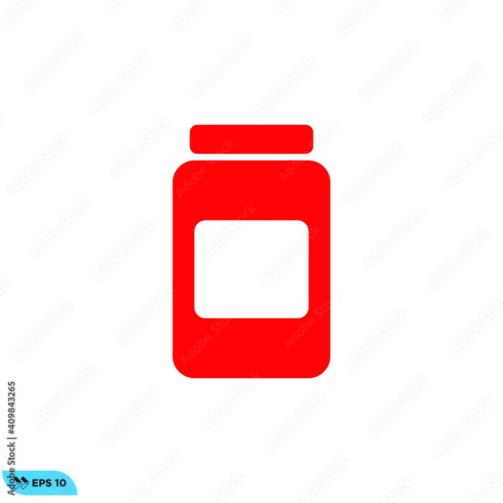 Icon vector graphic of medical bottle Icon vector graphic of medical bottle