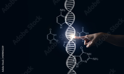 human hand pointing dna