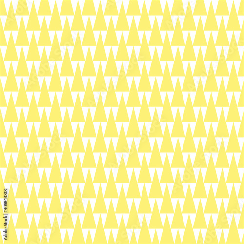 yellow and white geometric seamless pattern of triangles