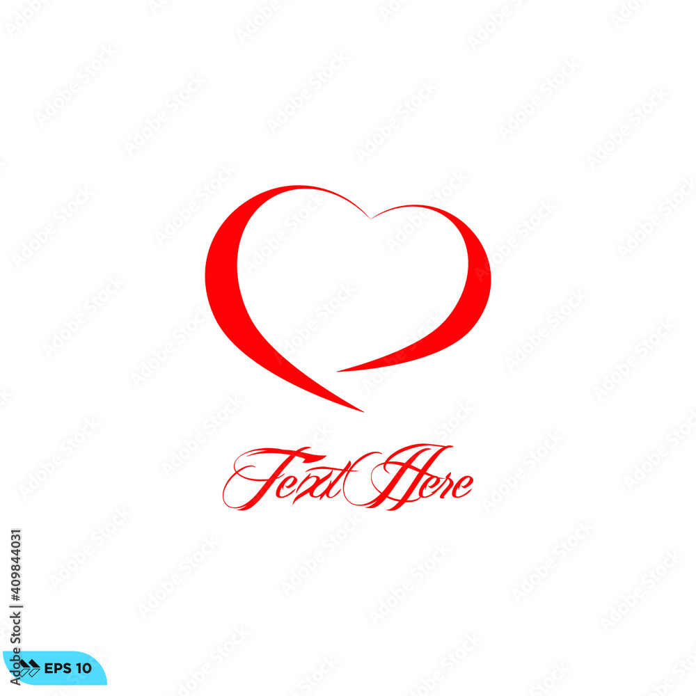 Icon vector graphic of love  heart