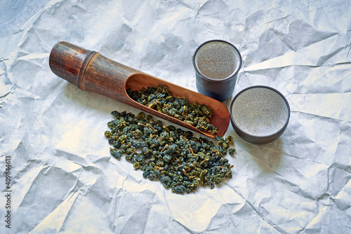 фотографія Taiwan oolong tea Li shan wildly known under original chinese name Pear mount
