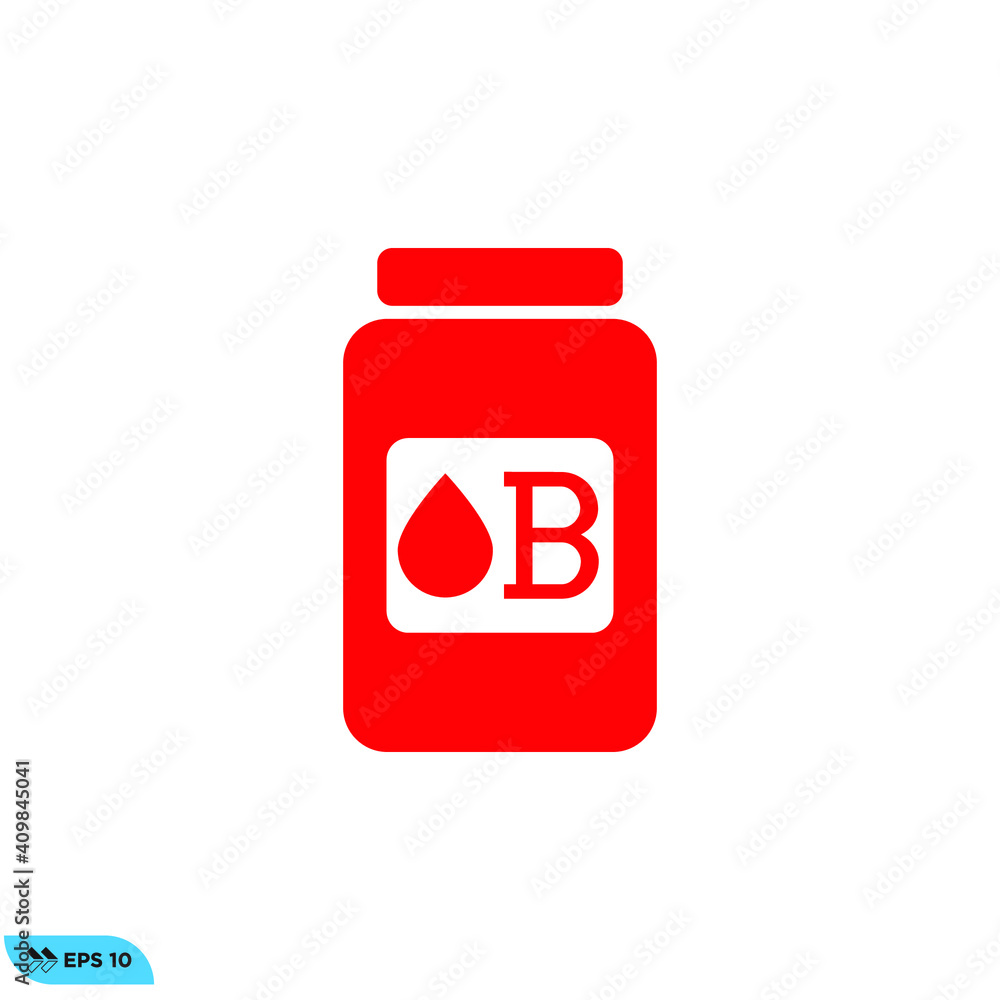 Icon vector graphic of blood bottle Icon vector graphic of blood bottle
