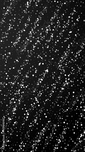 Random white dots Christmas background. Subtle fly