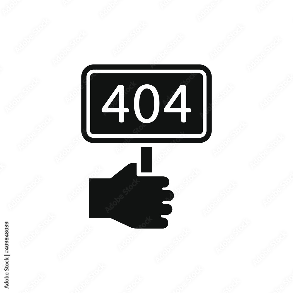 Error 404 page not found icon concept isolated on white background. Vector illustration Error 404 page not found icon concept isolated on white background. Vector illustration