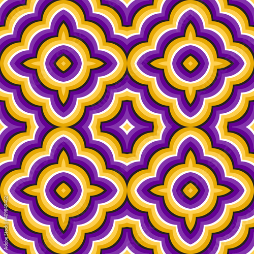 Fotografija Purple golden optical illusion seamless pattern