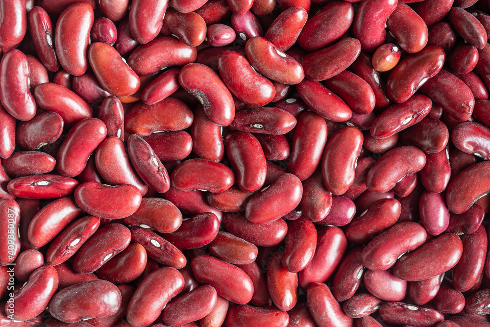 Red bean beans as pattern background, close up Red bean beans as pattern background, close up