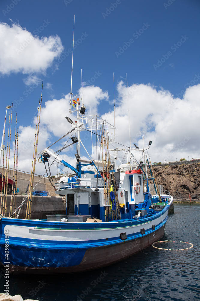 Lanzarote, Fischerboote im Hafen von Puerto del Carmen