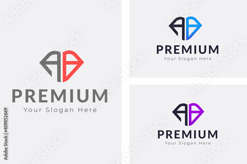 Initial AB monogram logotype design template. AB letter Logo. simple AB Logo vector Template. Abstract ab logo. ab logo template