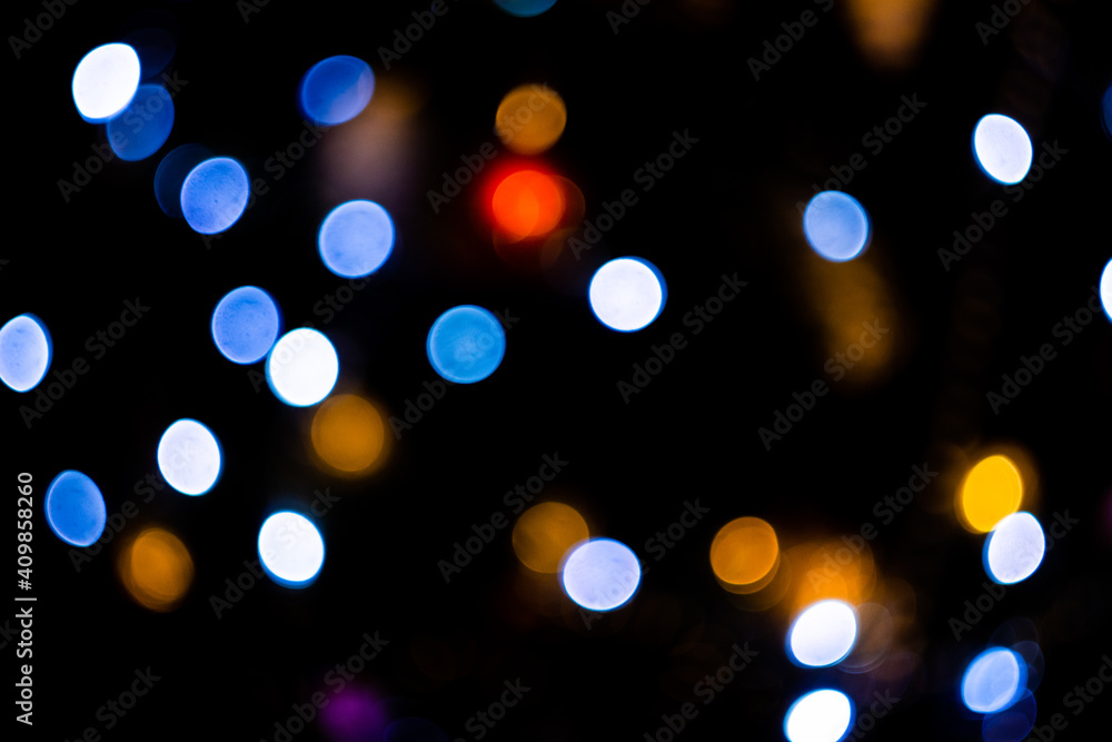Obraz premium Golden silver glitter bokeh blurred abstract background overlay