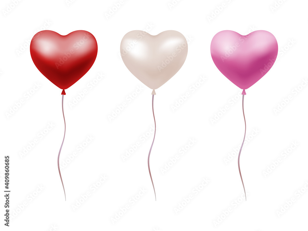Heart balloons for valentine's day