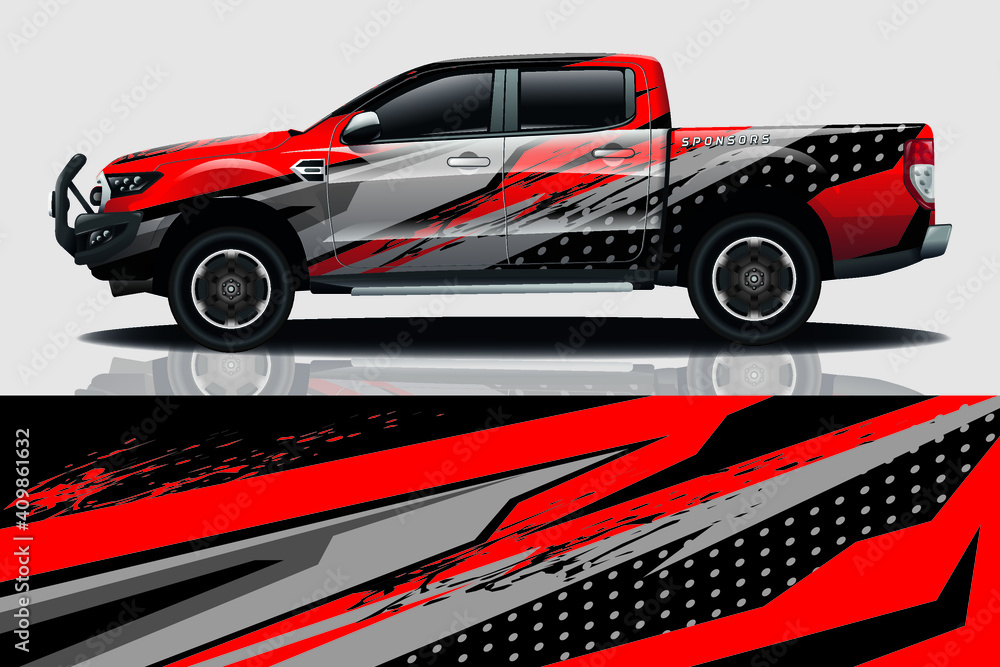 Naklejka premium car decal wrap design vector