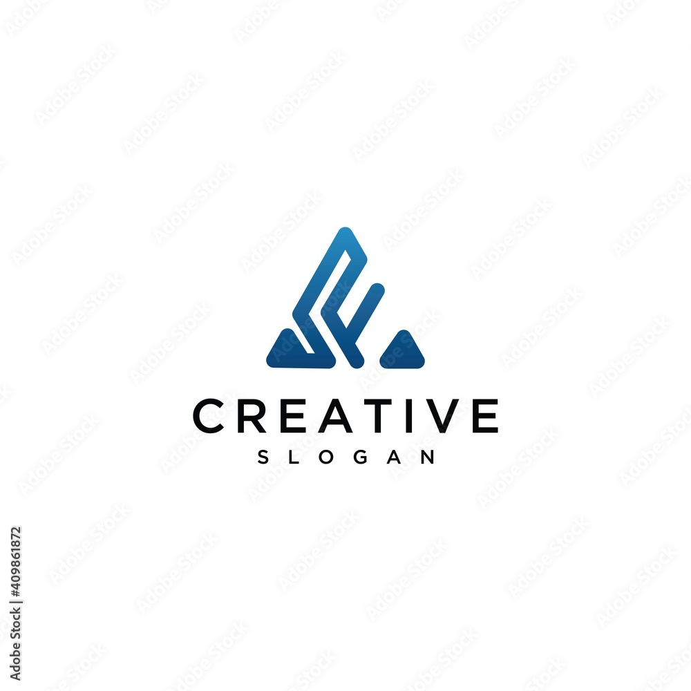 AF or FA letter logo vector monogram AF or FA letter logo vector monogram