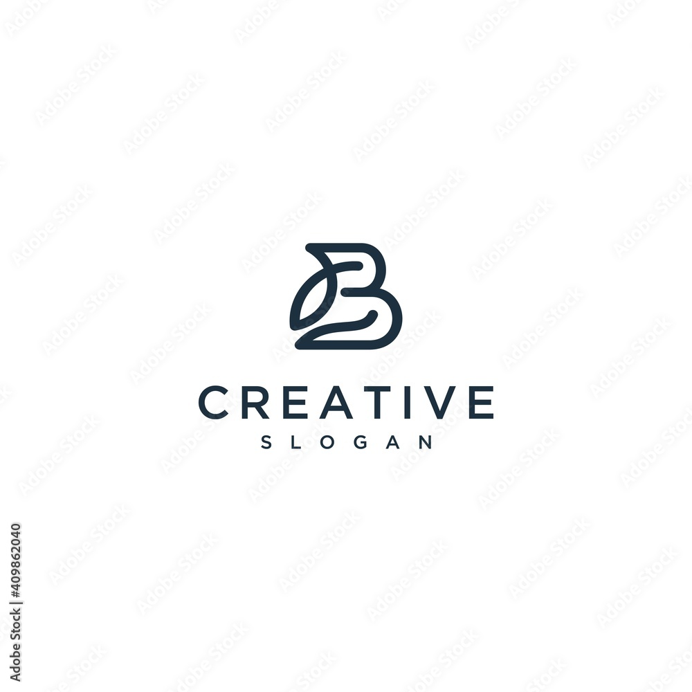 letter b monogram vector logo. letter b monogram vector logo.