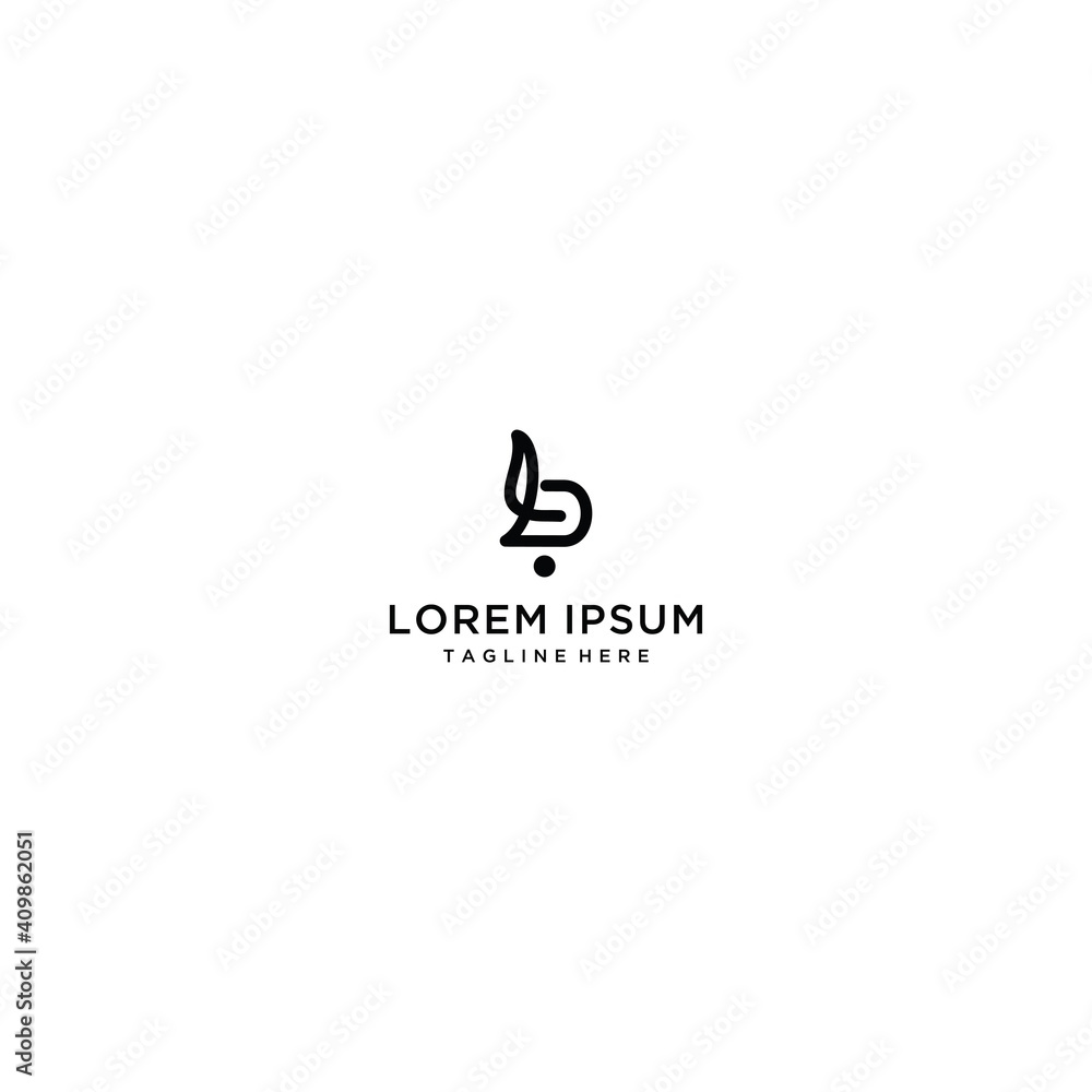 letter b monogram vector logo. letter b monogram vector logo.