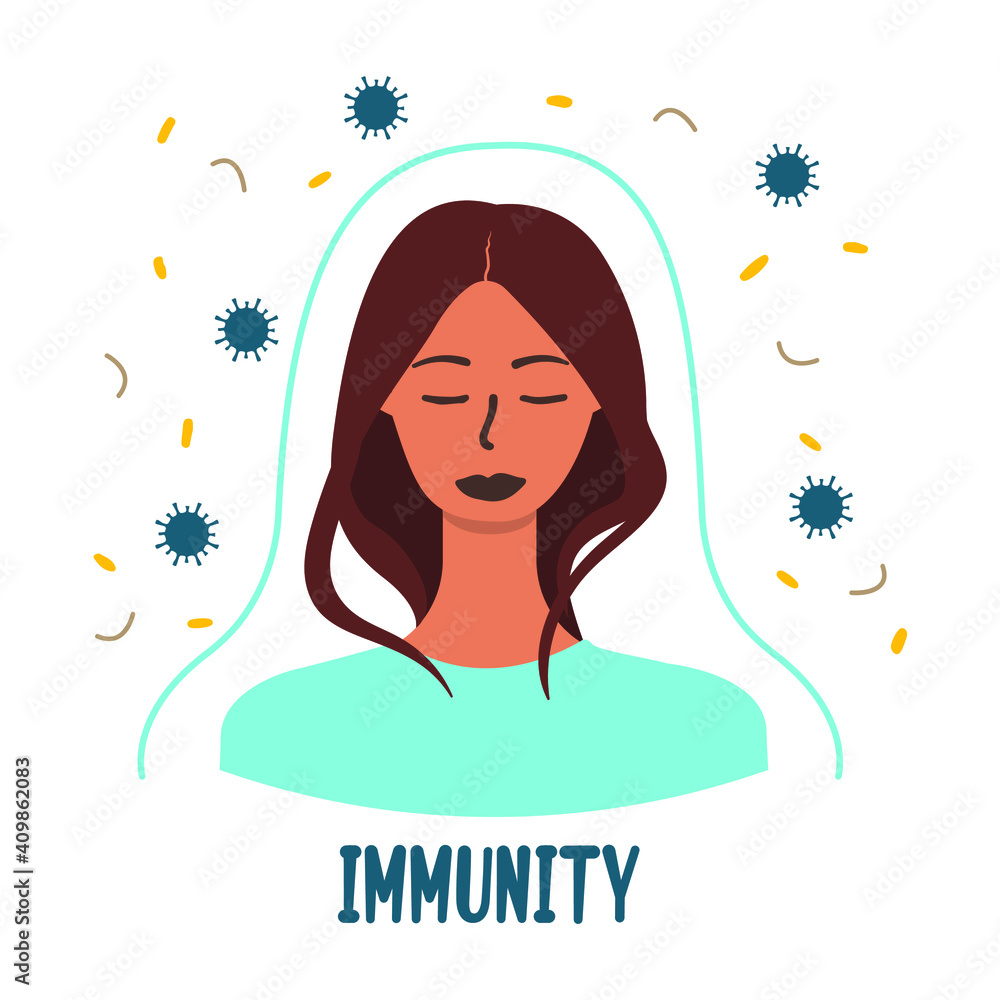Flat vector illustration of the human immune system. The concept of protective barriers helps to get rid of infections and harmful bacteria. Immunity and antidotes are resistant to germs and viruses. Flat vector illustration of the human immune system. The concept of protective barriers helps to get rid of infections and harmful bacteria. Immunity and antidotes are resistant to germs and viruses.