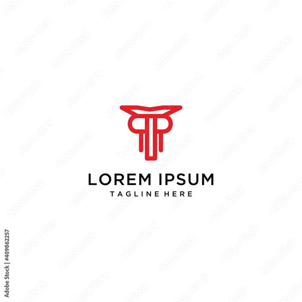 letter tp or pt logo vector monogram. letter tp or pt logo vector monogram.