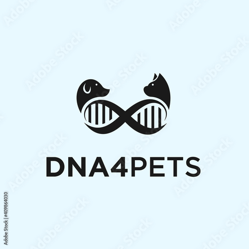 abstract pet logo. DNA icon