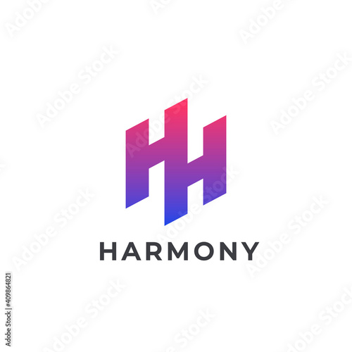 HH. Monogram of Two letters HH. Luxury, simple, minimal and elegant HH logo design. Vector illustration template.
