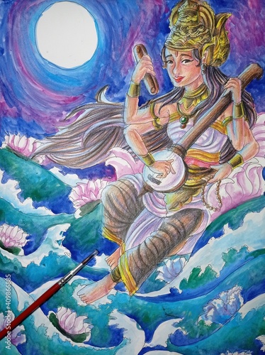 Goddess of Knowledge Saraswati