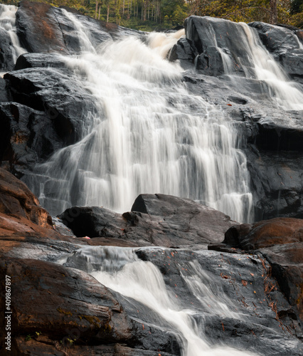 Hathmale Ella beautiful water fall wide angel close up photograph