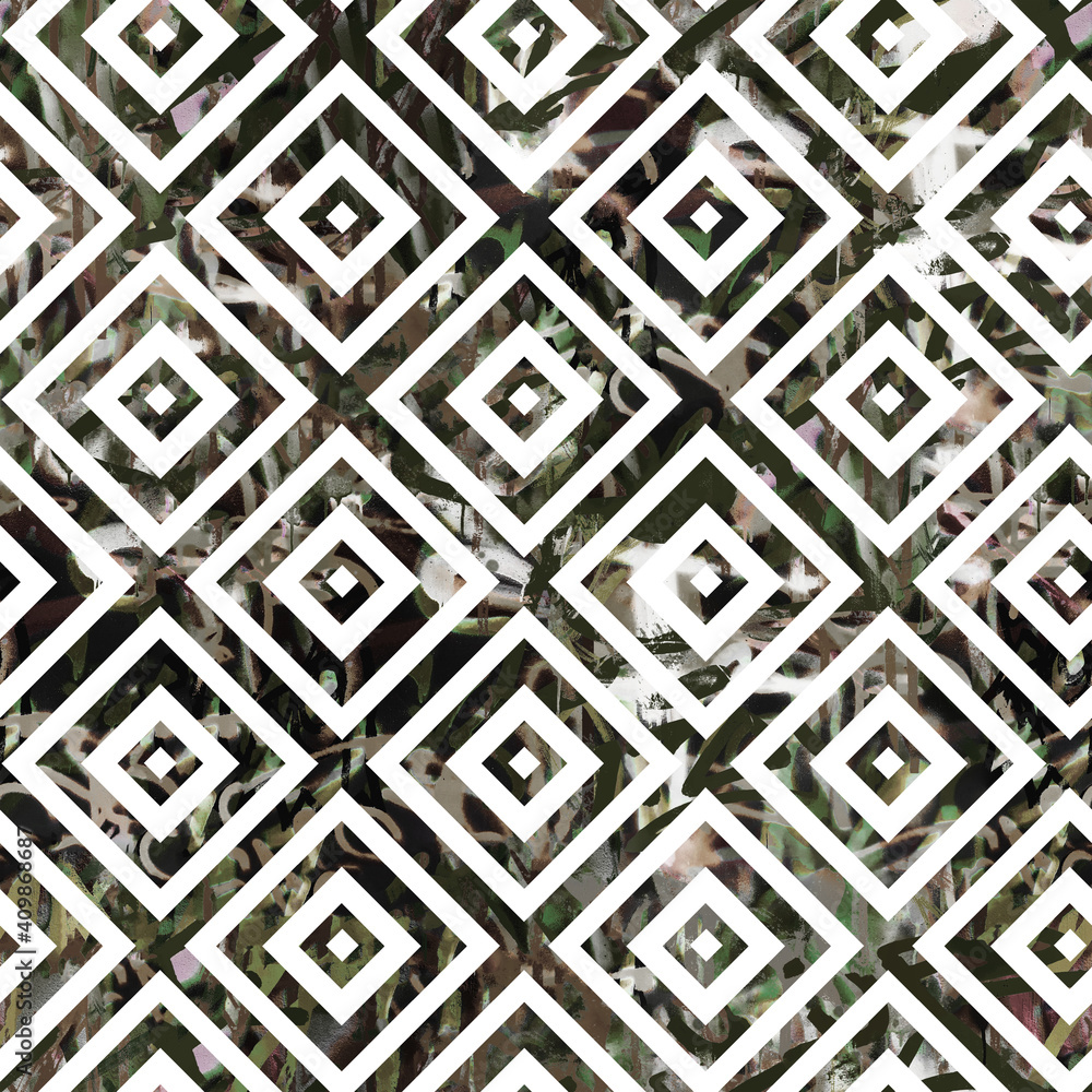 Grunge Brush Textured Geometric Pattern Trendy Fashion Colors Graffiti Surface Grunge Brush Textured Geometric Pattern Trendy Fashion Colors Graffiti Surface