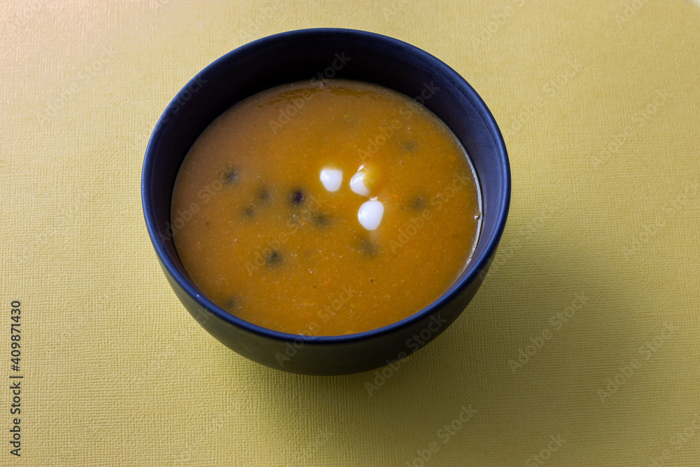Korean pumpkin soup with red bean Korean pumpkin soup with red bean