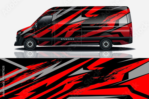 car decal wrap design vector