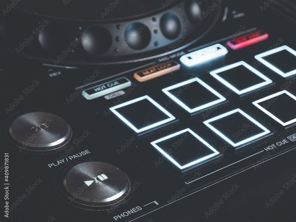 Fototapeta premium Studio Image Of A Bit Of A DJ Mixing Desk