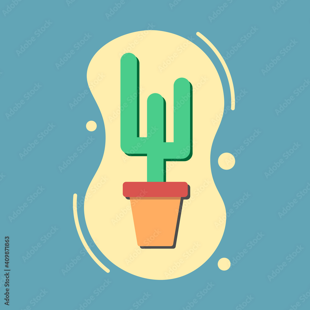 Green cactus in a penny on a beautiful background. Freehand image. Green cactus in a penny on a beautiful background. Freehand image.
