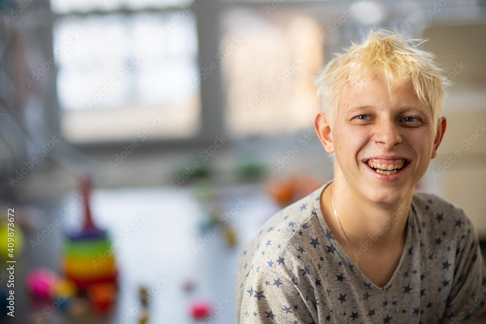 portrait of a teenage boy in the room portrait of a teenage boy in the room