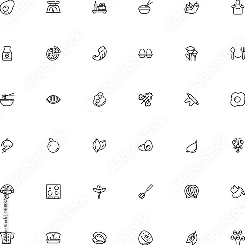 icon vector icon set such as: whip, boiled, disposable, liter, asia, white background, twig, flat design icons, spoon, worker, icons, forest, paprika, wing, mixing, laurel, salad, easter, weight