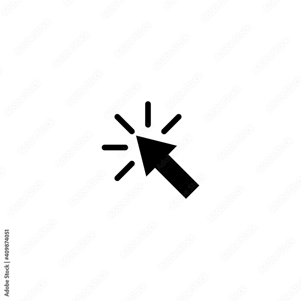 Cursor line icon. Vector symbol in trendy flat style on white background. Click arrow black. Cursor line icon. Vector symbol in trendy flat style on white background. Click arrow black.