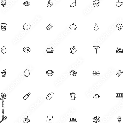 icon vector icon set such as: bulb, garlic, bar, person, aromatic, creamy, butcher, clove, blade, collection, corners, kebab, semifinished, editable, winery, cone, officinalis, damaged, birthday