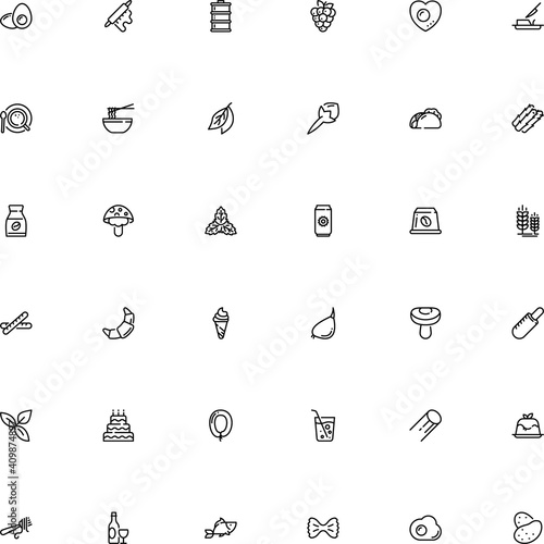 icon vector icon set such as: tool, warm, coffee powder, ketchup, doodle, variety, pod, creamy, tonic, blend, cannelloni pasta shape, baked, top, soup, transparent, glyph, soft, utensil, packaging