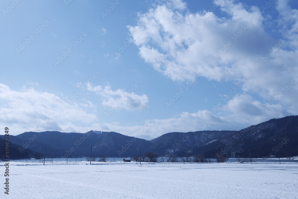 滋賀県　雪国の絶景