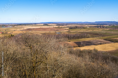 High angle view at a cultivated landscape
