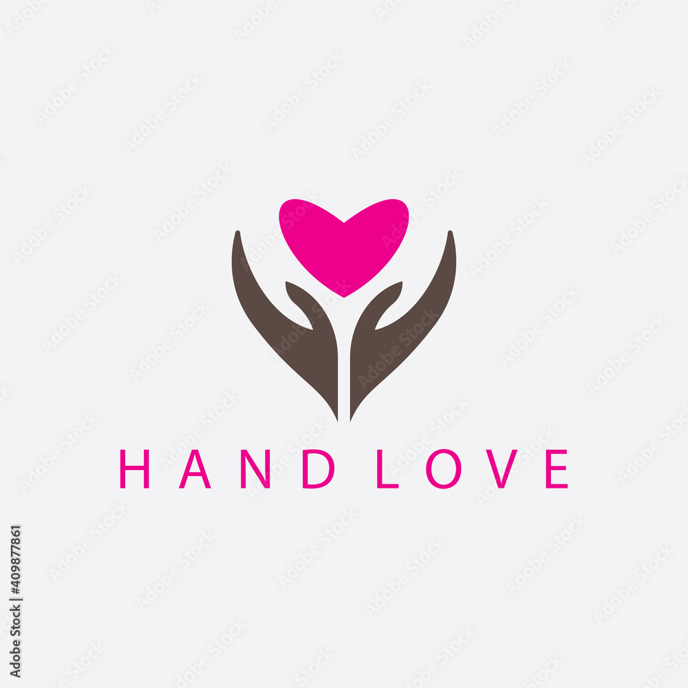 love logo illustration hand design vector