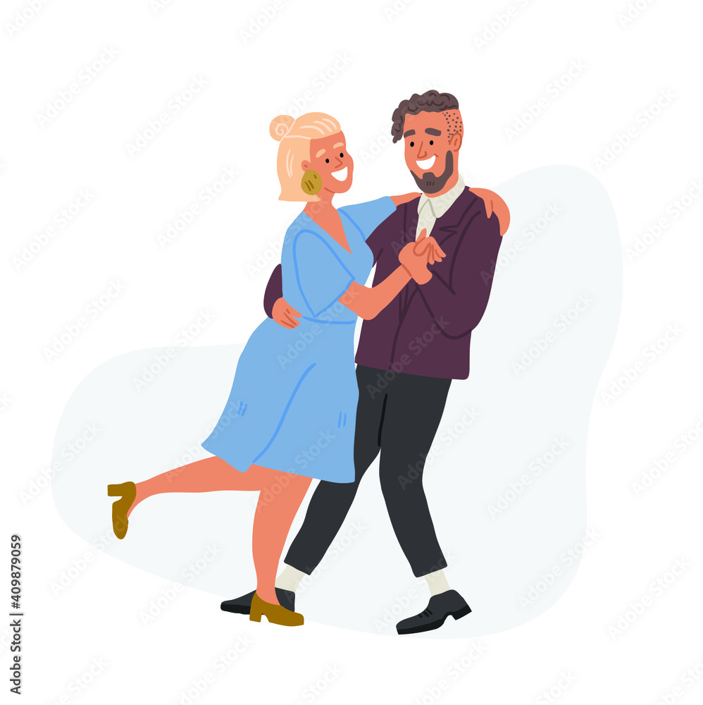 Vector illustration of the couple dancing together. Romantic date illustration. Tango dance. Lindy hop social dance illustration
Vector illustration of the couple dancing together. Romantic date illustration. Tango dance. Lindy hop social dance illustration
