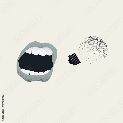 New big idea vector concept. Symbol of brainstorming, breakthrough, innovation.