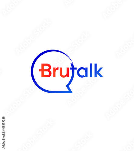 Bru Talk logo template, Vector logo for business and company identity 