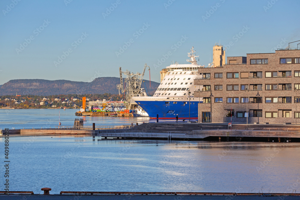 Cruiser Ship at Port of Oslo Norway