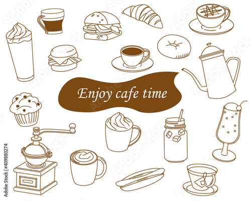 Cafe icon drink food simple line