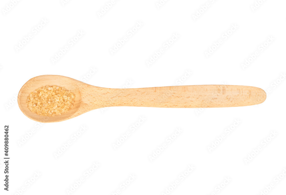 Brown sugar in spoon Brown sugar in spoon