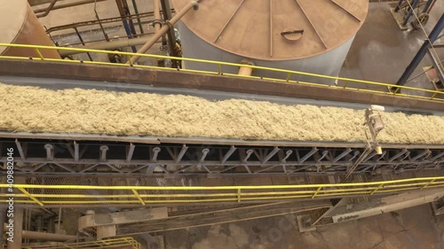 Conveyor sugar  alcohol mill, sugarcane bagasse, ethanol, energy