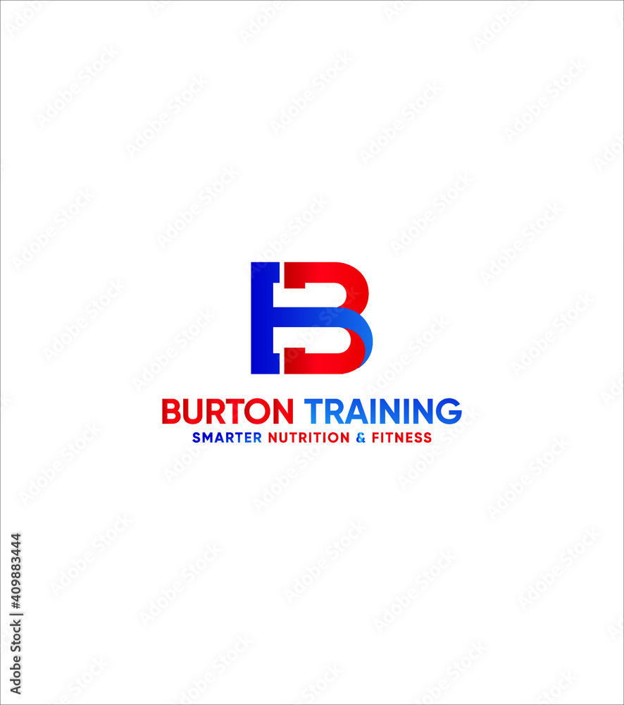 Burton training logo template, vector logo for business and company identity 
